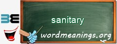 WordMeaning blackboard for sanitary